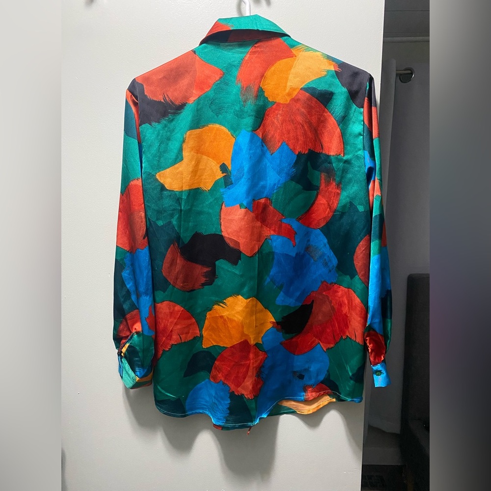Oversize silky button up - Picture 3 of 3